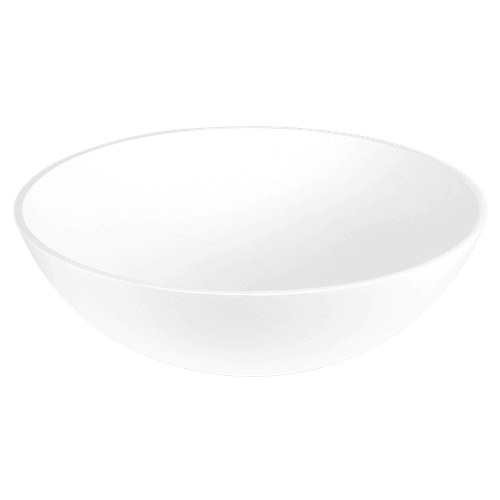 iStone Round Basin 400 x 130mm Snow Quartz