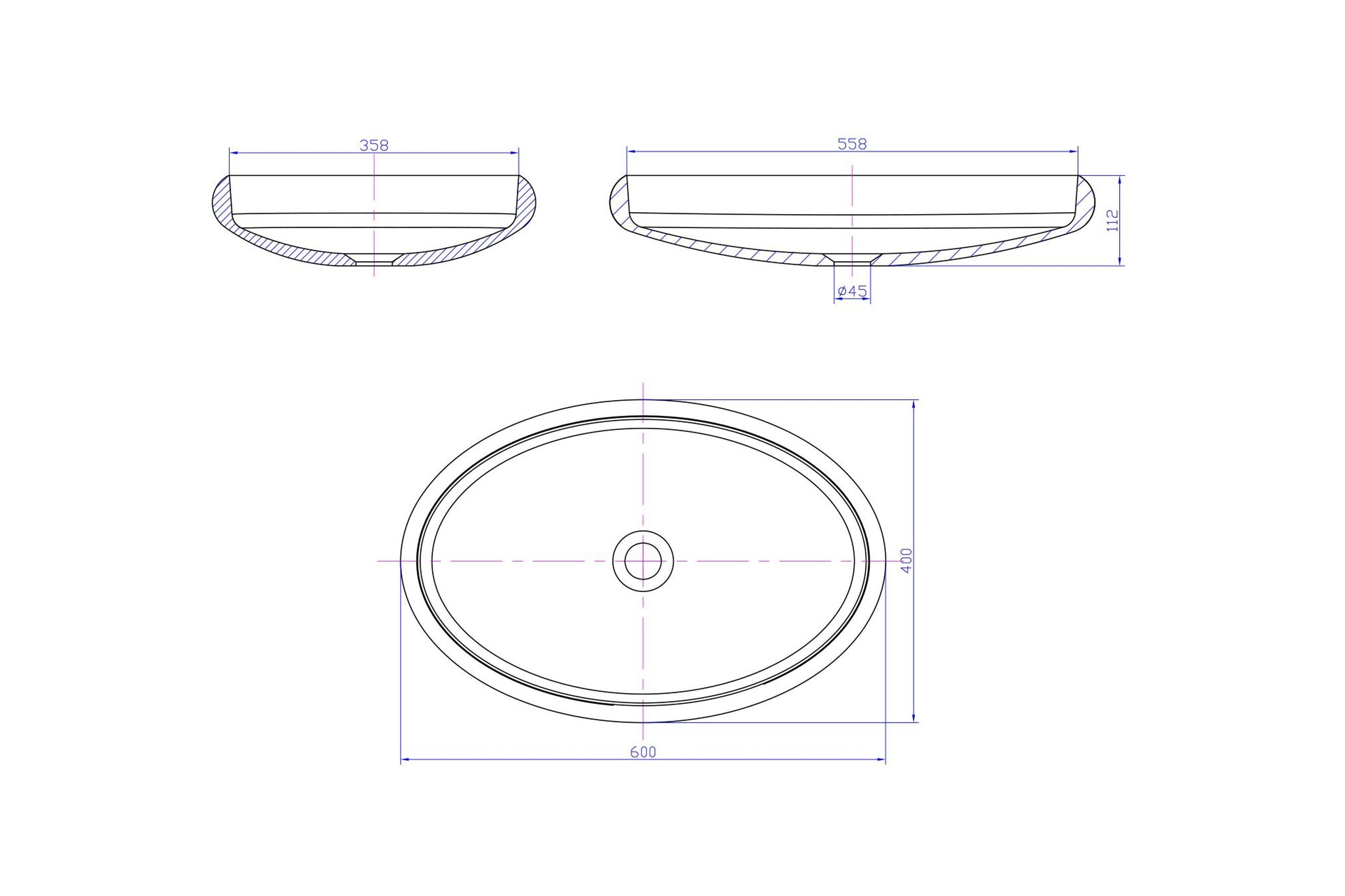 iStone Flotte Basin 600mm Matte White