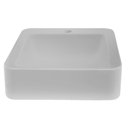 iStone Soft Square Basin 410 x 415 x 105mm Gloss White