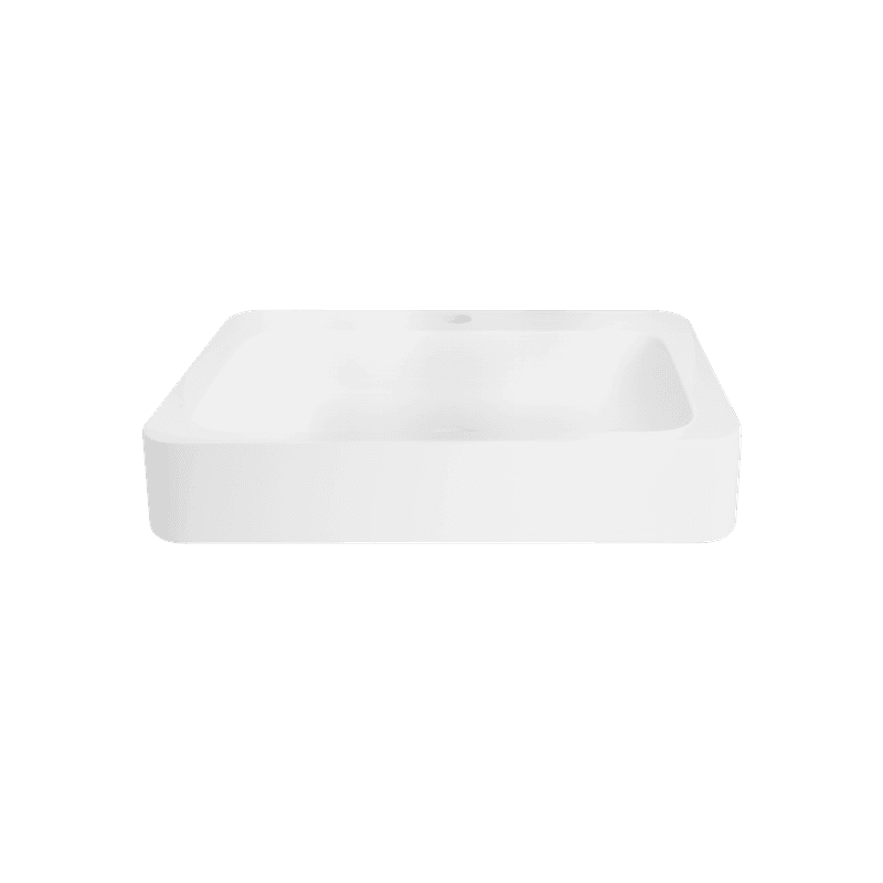 iStone Soft Rectangle Basin 600 x 415mm Gloss White