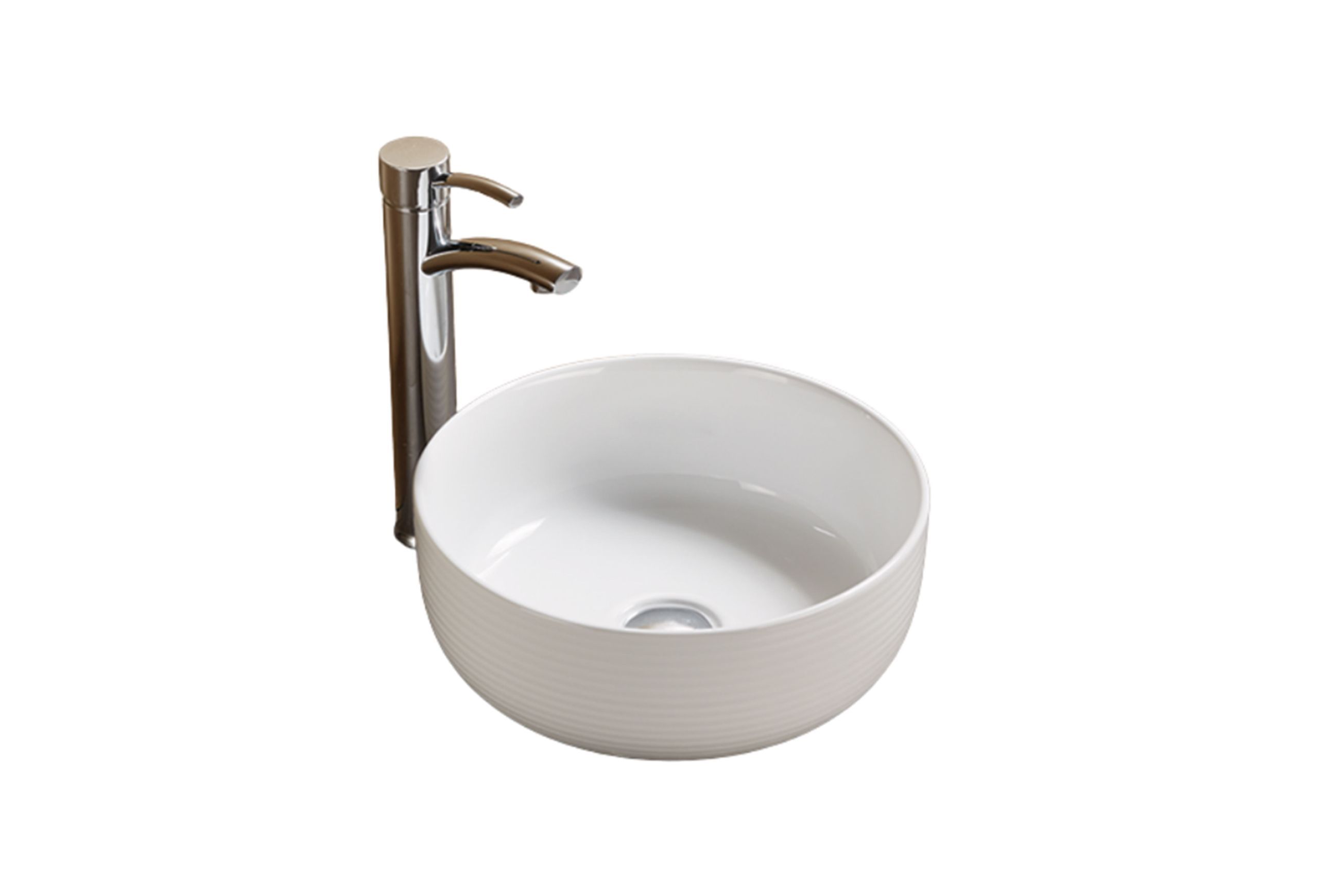 Unika Capri White Gloss Counter Top Gloss Basin