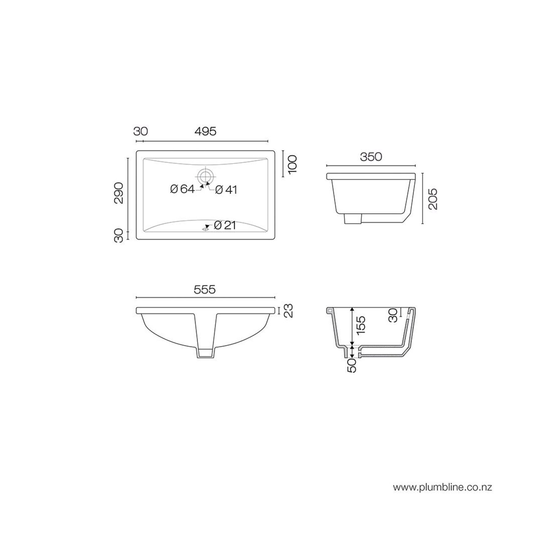 Evo 55 Undermount Basin