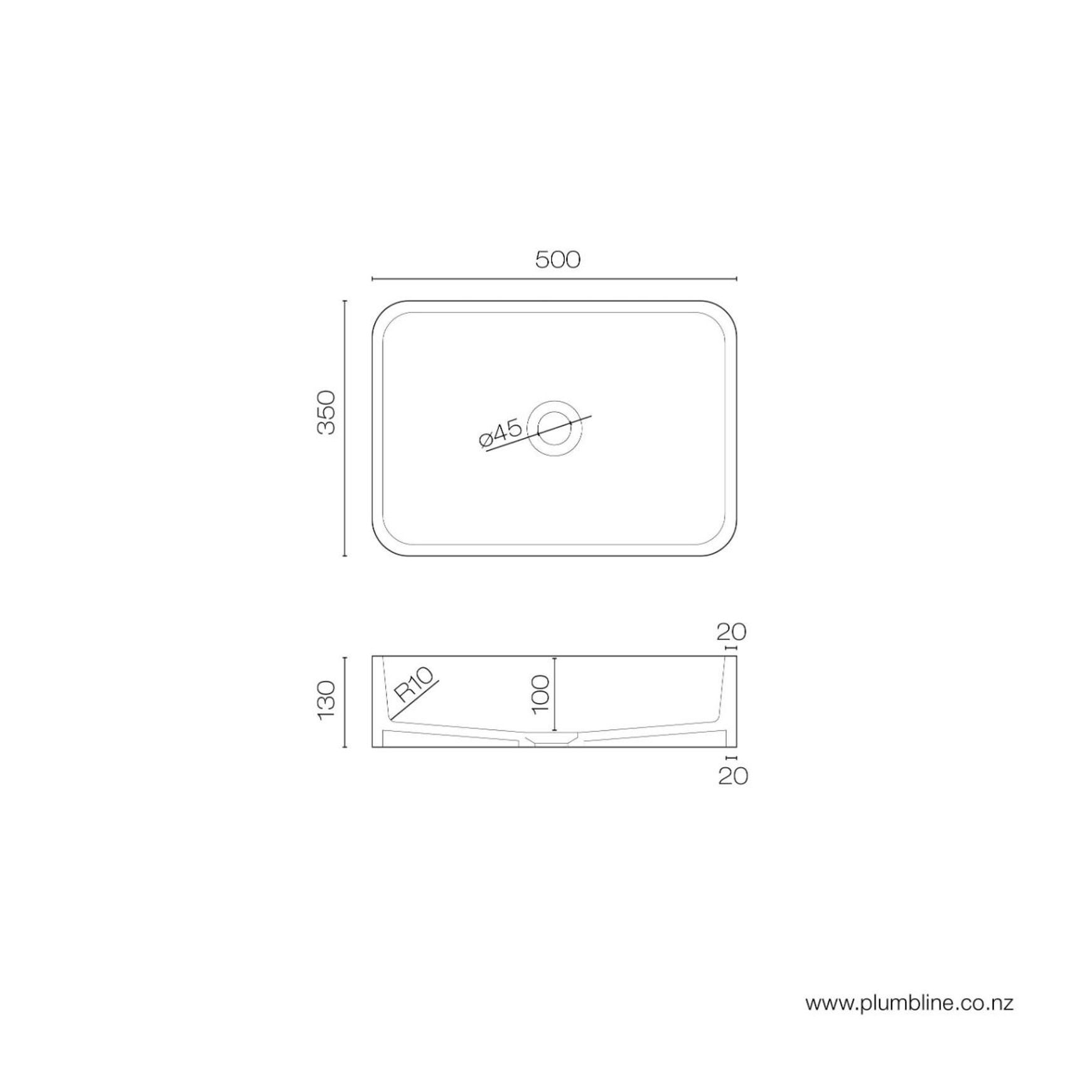 Marmo Rectangle Vessel Basin