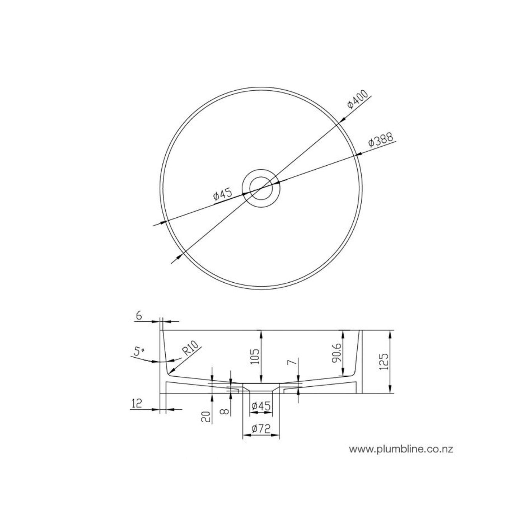 Super-Thin Ellipse Round Vessel Basin