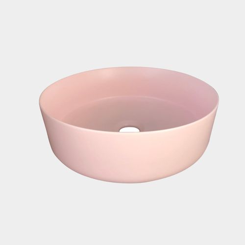 Mini Siera Round Slimline Vessel Basin Matte Pink