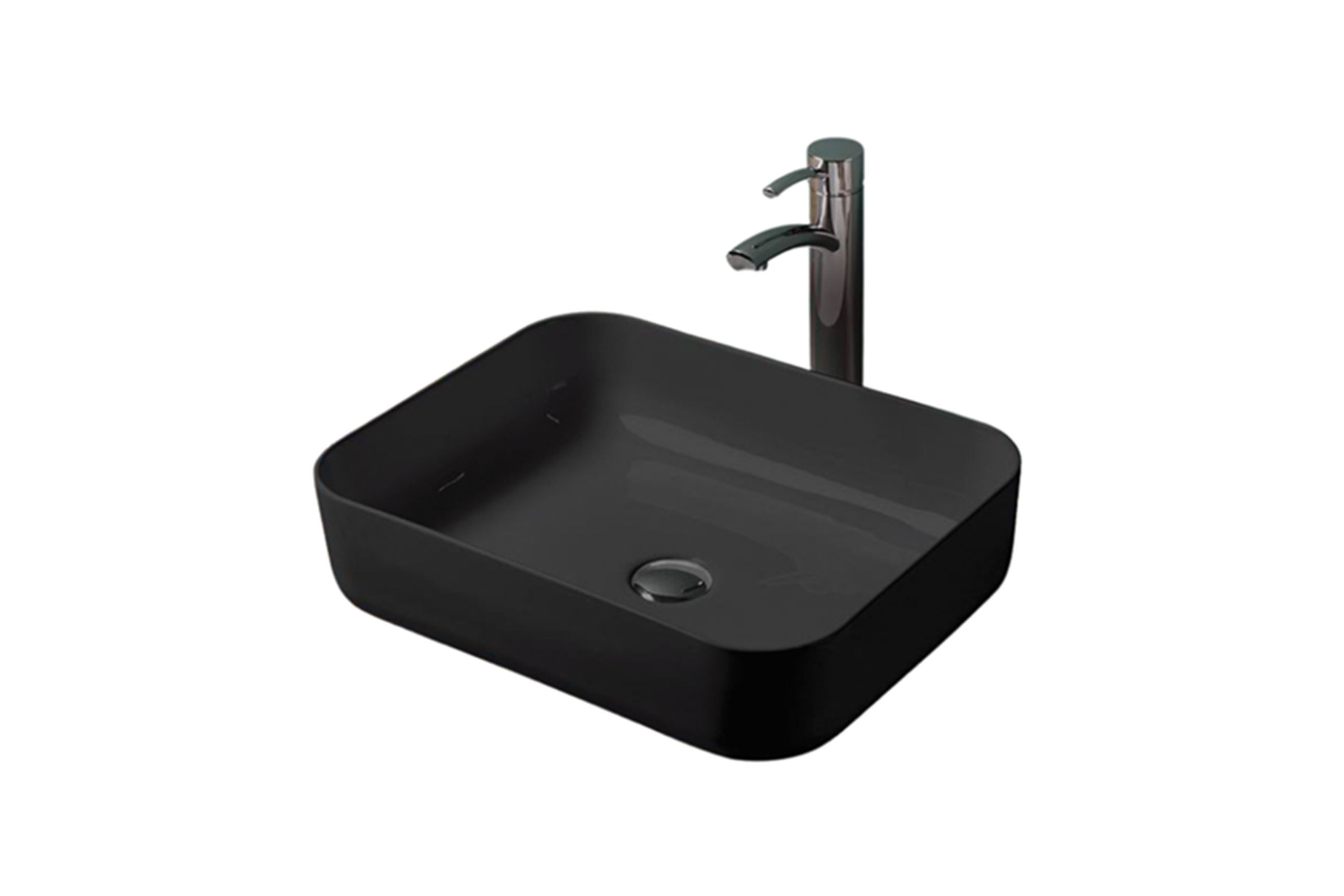 Unika Milan Black Counter Top Matt Basin