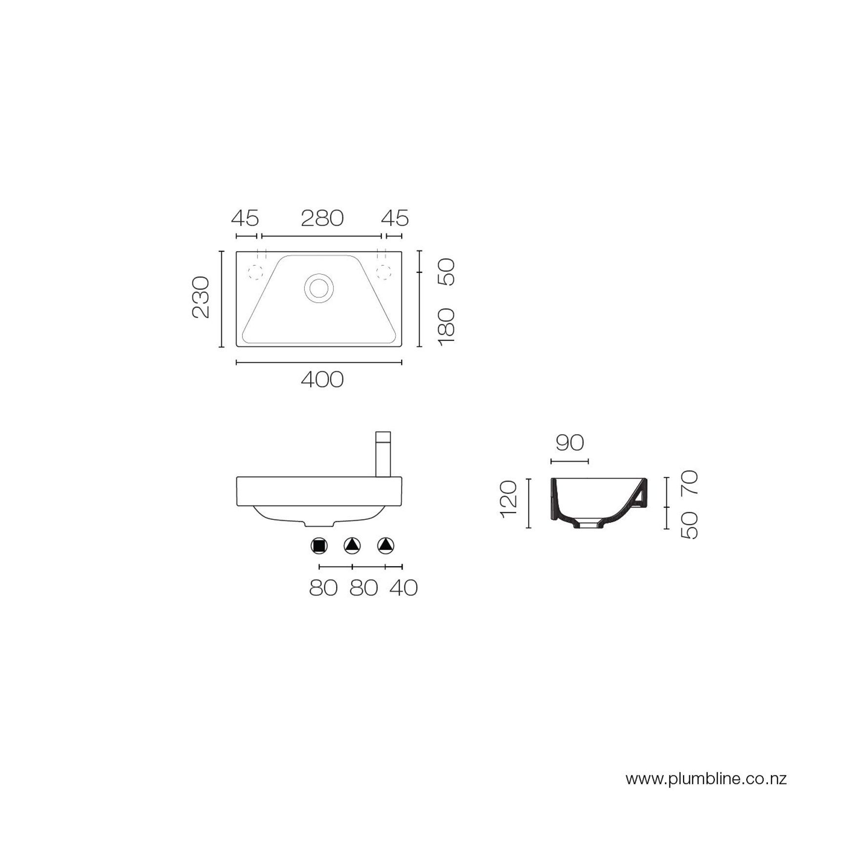 Verso Projections 40 Basin 1 Taphole RH
