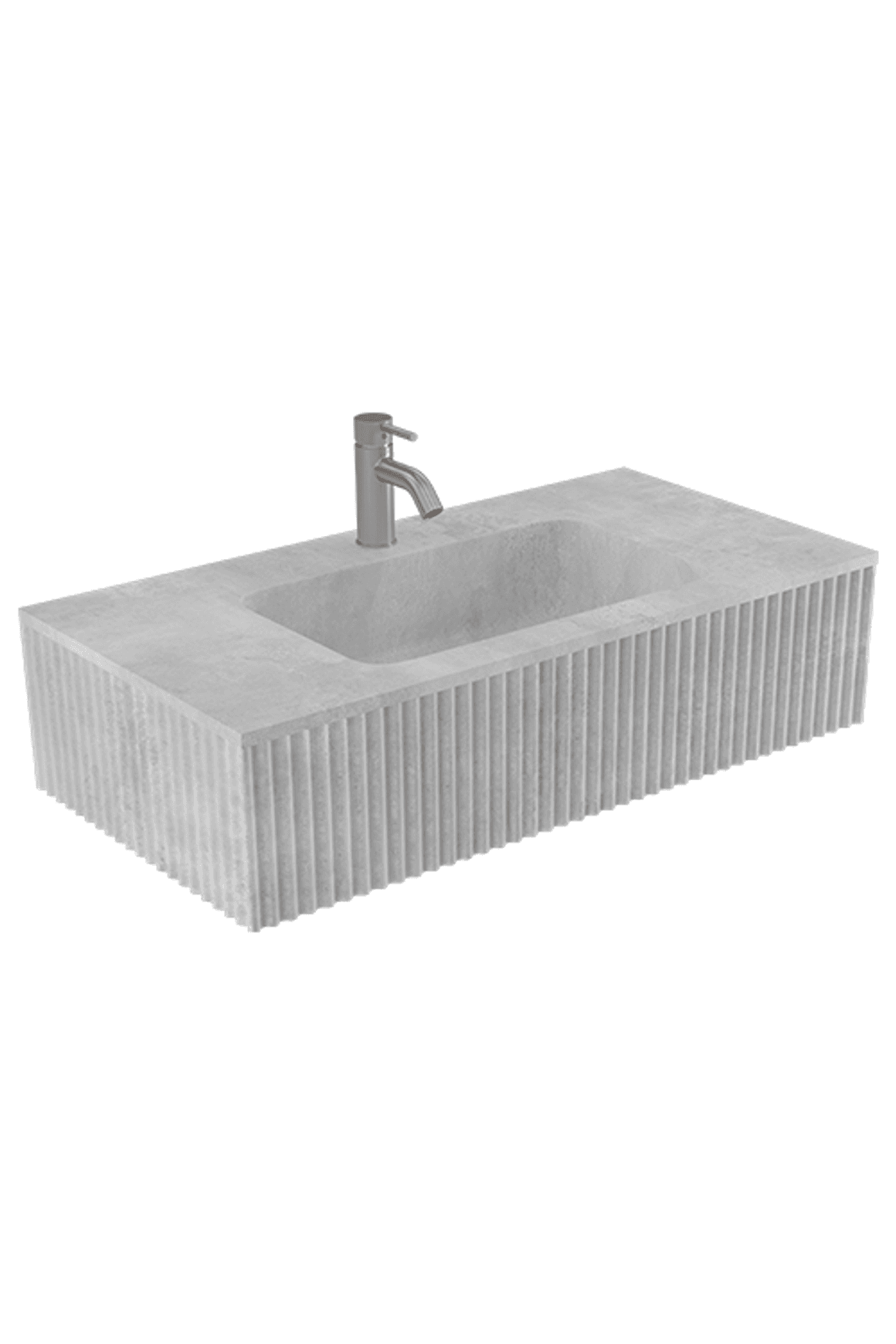 Bare Fluted Wall Basin