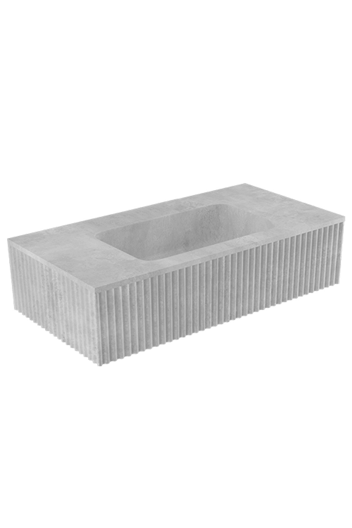 Bare Fluted Wall Basin