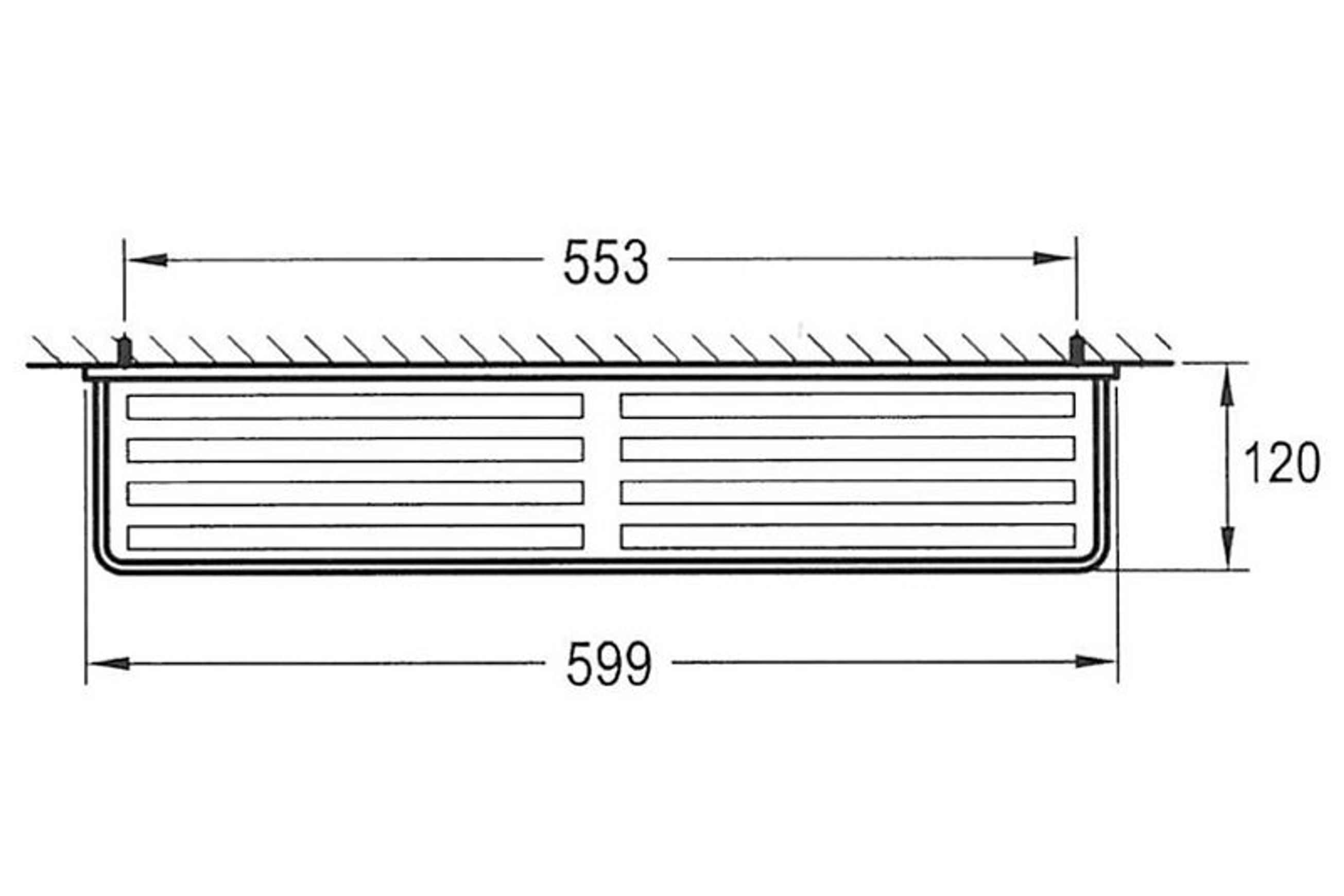 Cubic Long Bathroom Shelf 600mm