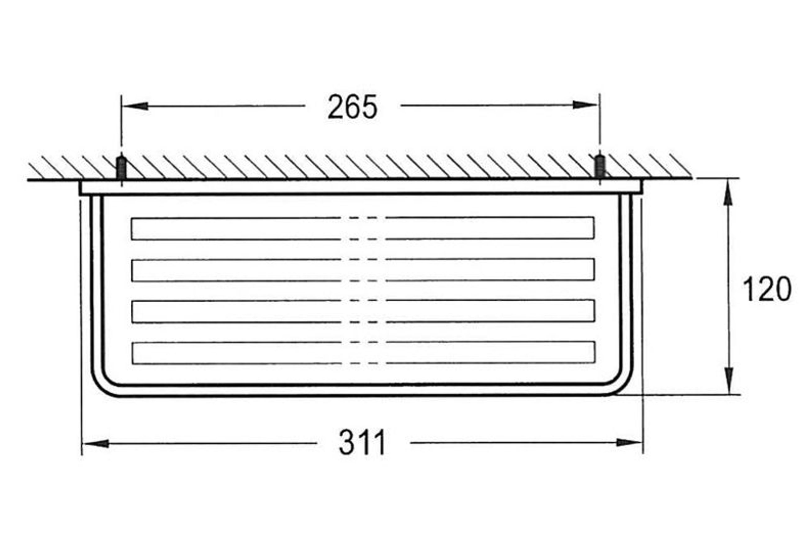 Cubic Short Bathroom Shelf 310mm