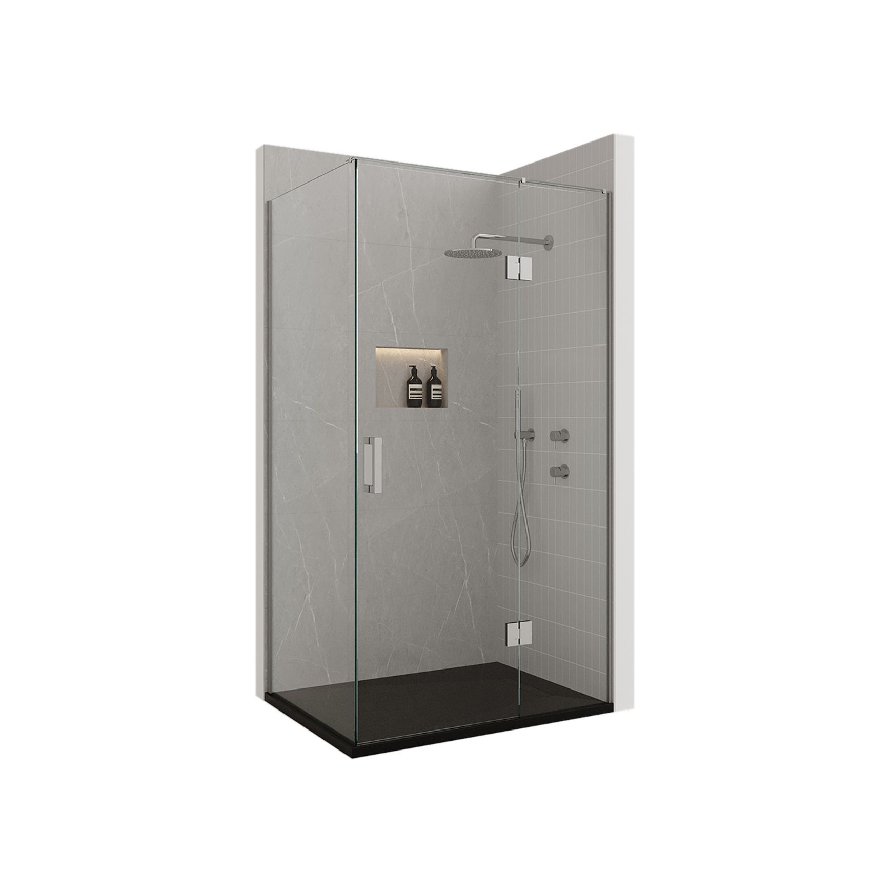 Ebony & Ivory Stone Shower