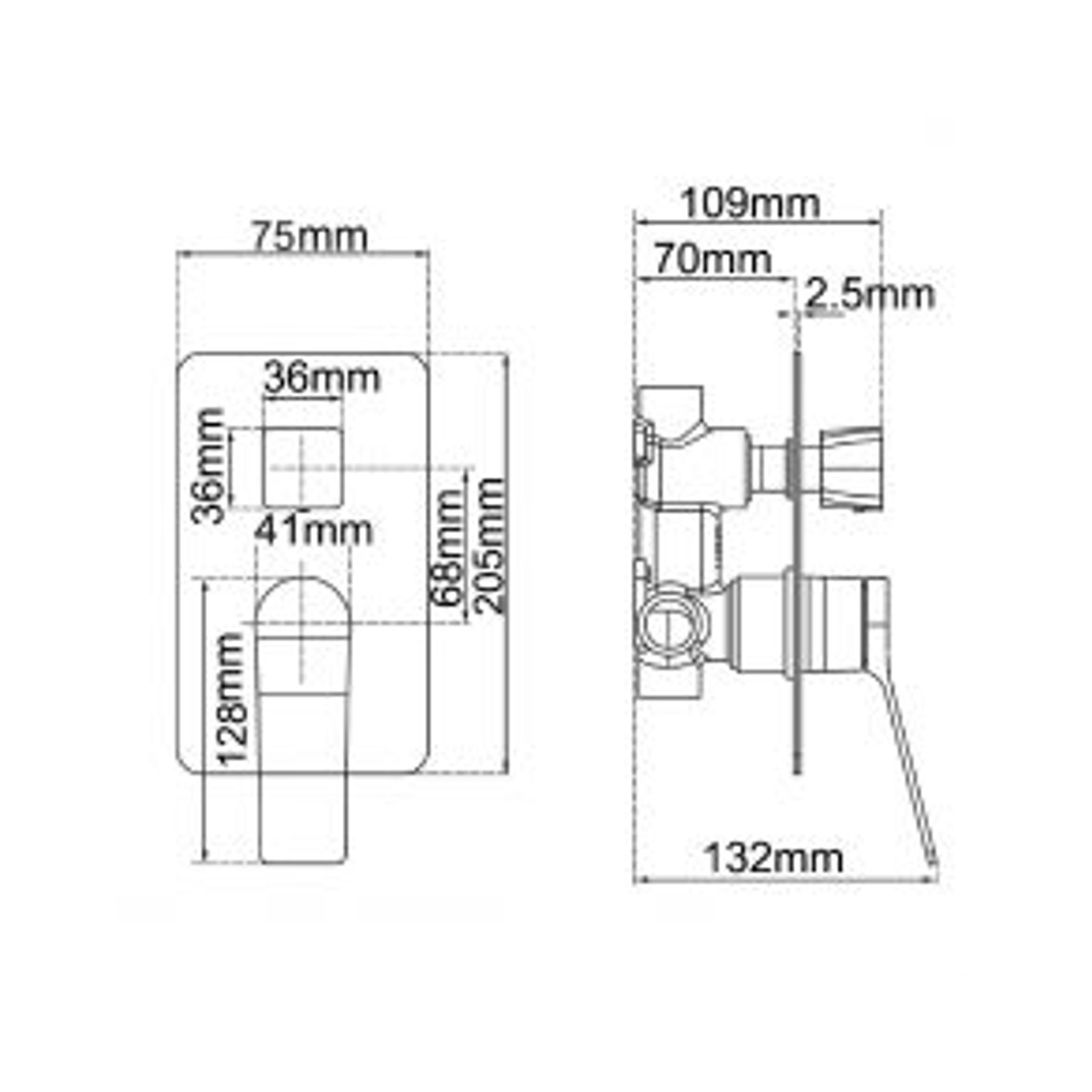 Rushy Wall Mixer With Diverter Chrome