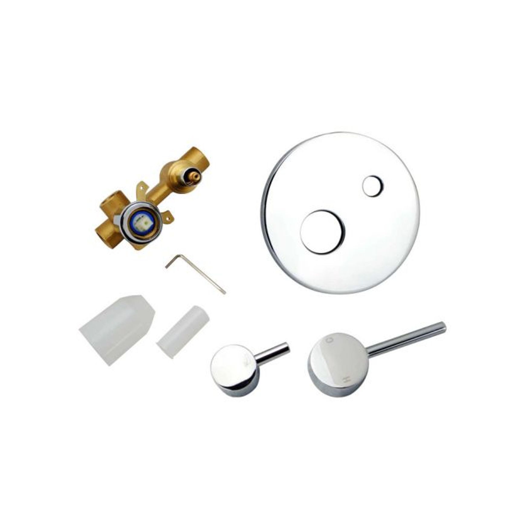 Lucid Pin Mixer with Diverter Chrome