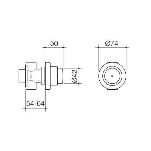 Civic Timed Flow Shower Push Button