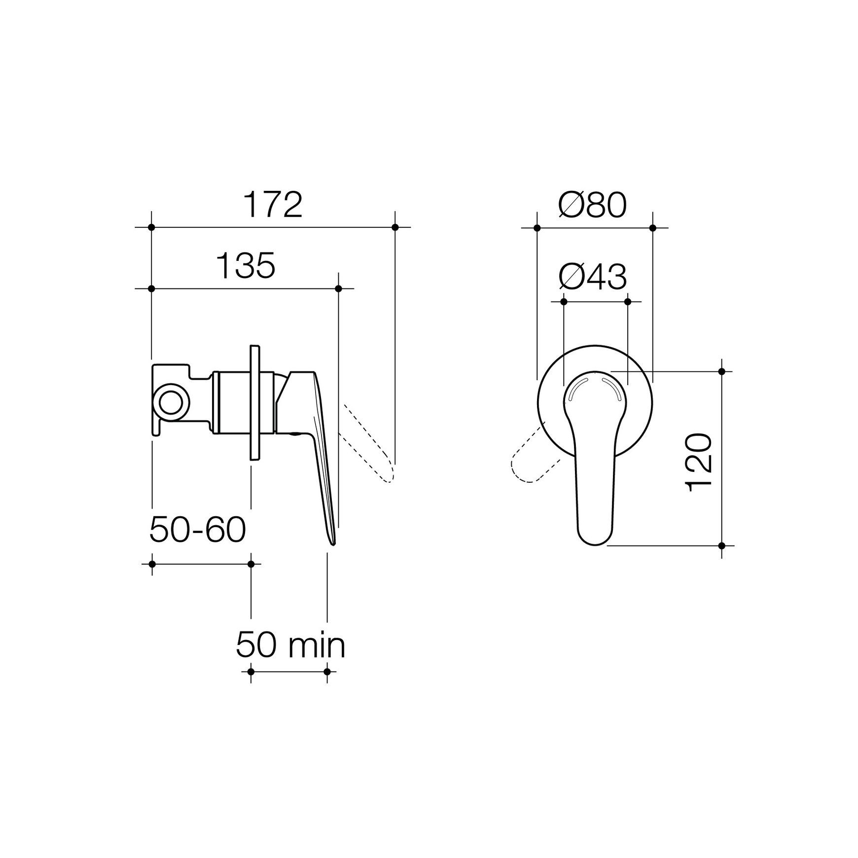 Opal Bath / Shower Mixer