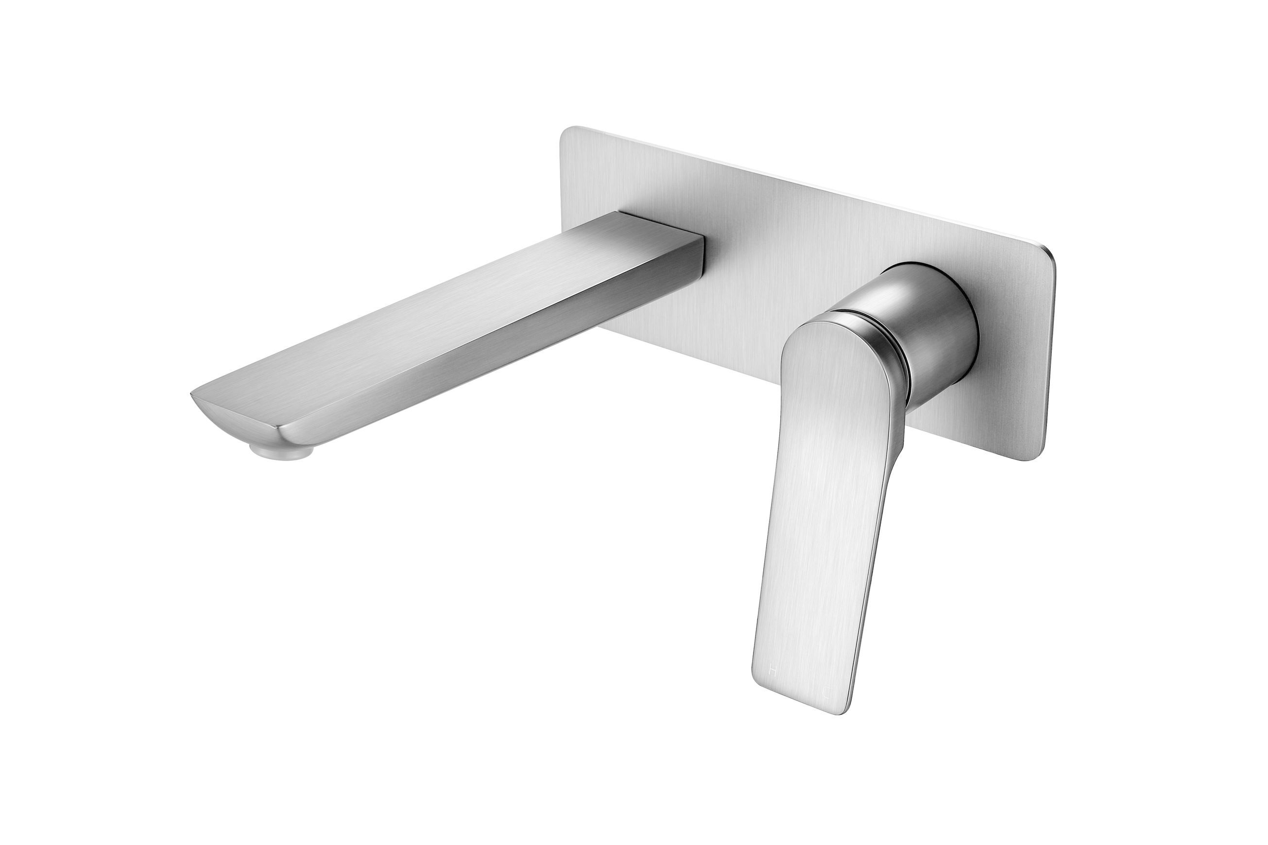Rushy Wall Mixer with Spout Brushed Nickel