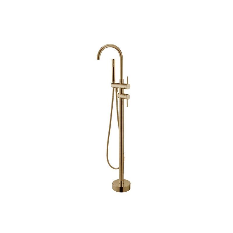 Freestanding Bath Mixer Brushed Brass