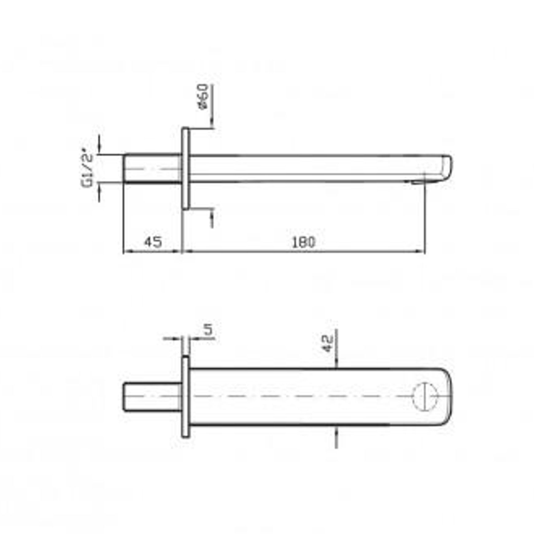 Brim Wall Spout 180MM