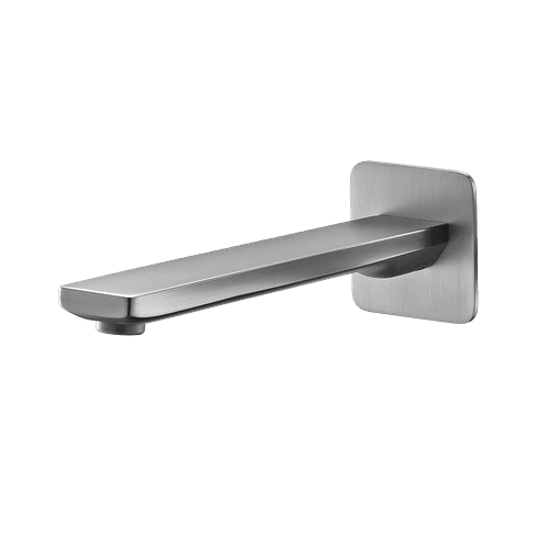 Cube Wall Mounted Bath Spout Brushed Nickel