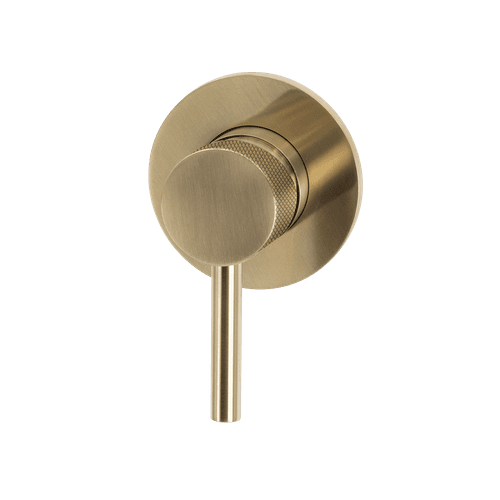 Scarab Shower/Bath Mixer Brushed Gold Knurled Handle