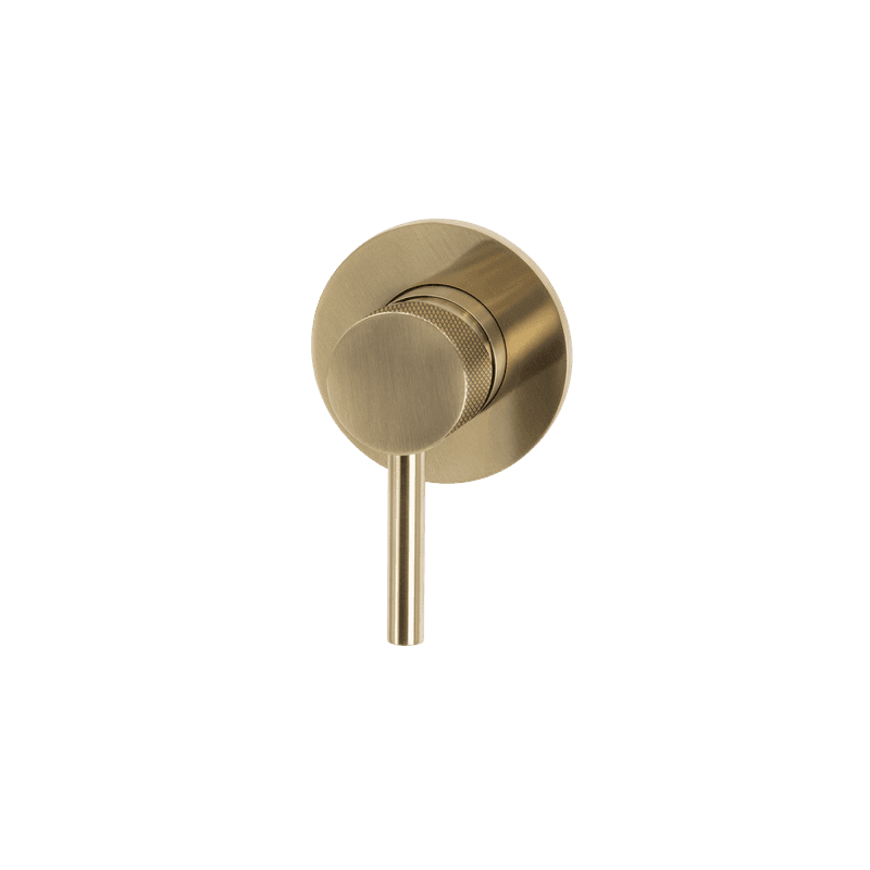 Scarab Shower/Bath Mixer Brushed Gold Knurled Handle