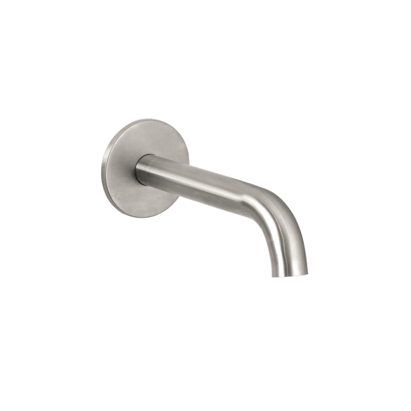 Urban Curved Wall Mounted Bath Spout Brushed Stainless