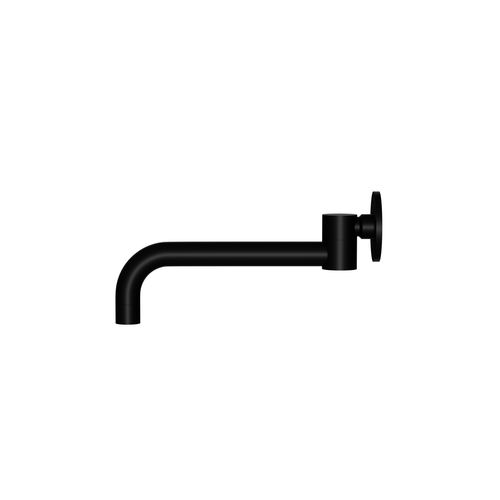 Meir Matte Black Round Swivel Wall Spout