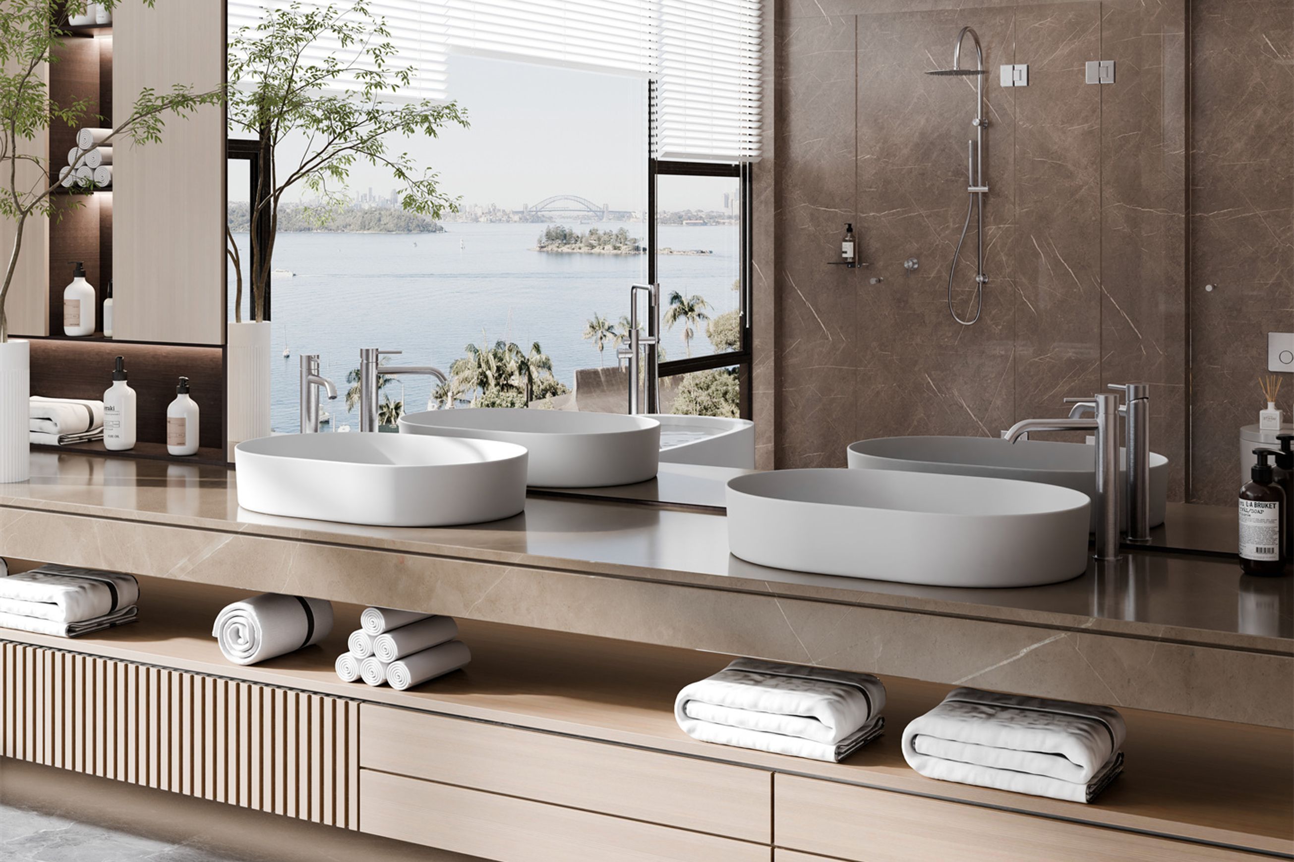 Zen SS316L Tall Basin Mixer | Brushed Nickel