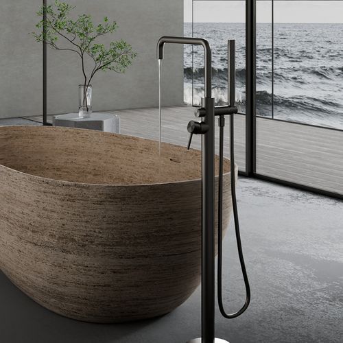 Zen SS316L Freestanding Bath Mixer | Graphite