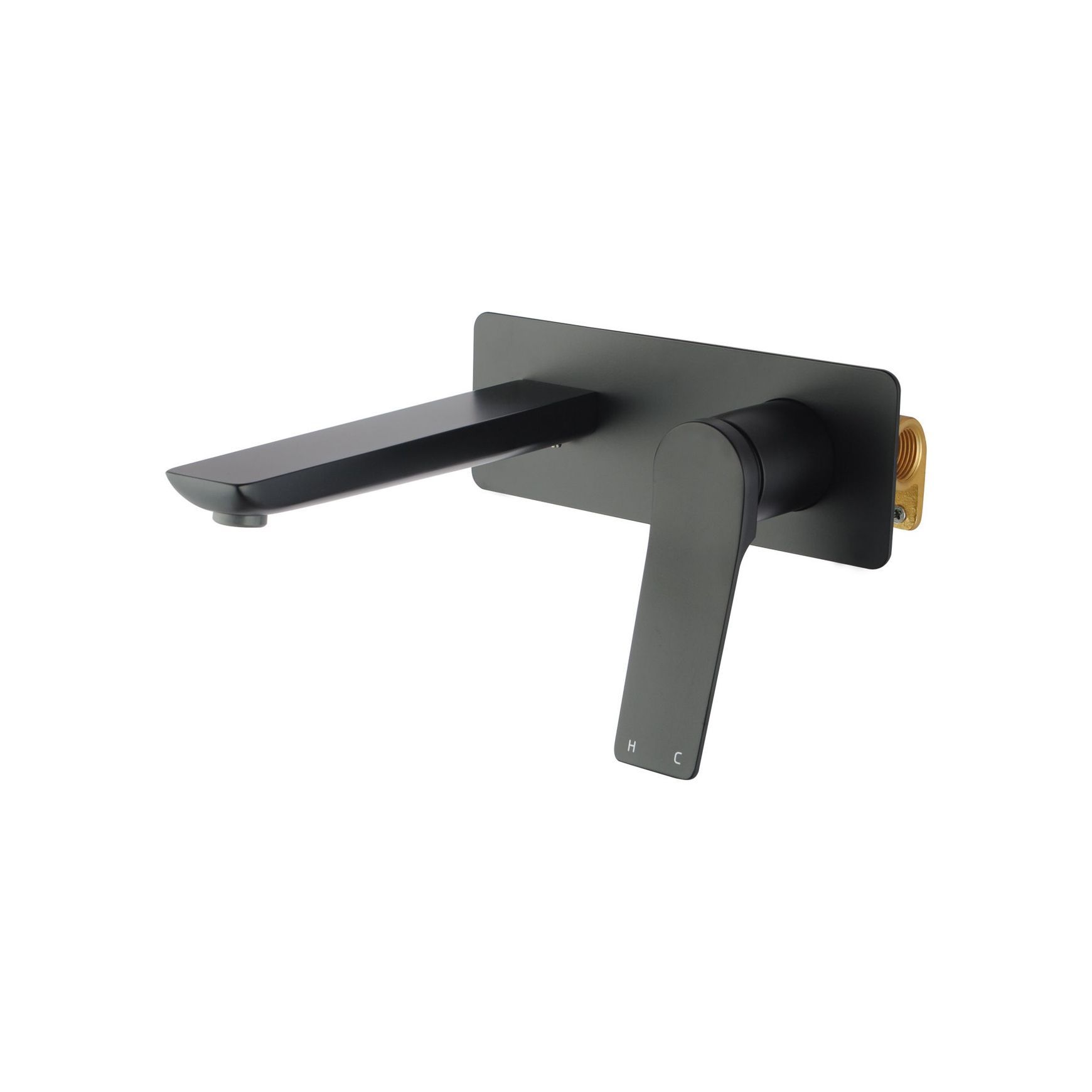 Rushy Wall Mixer with Spout Matte Black