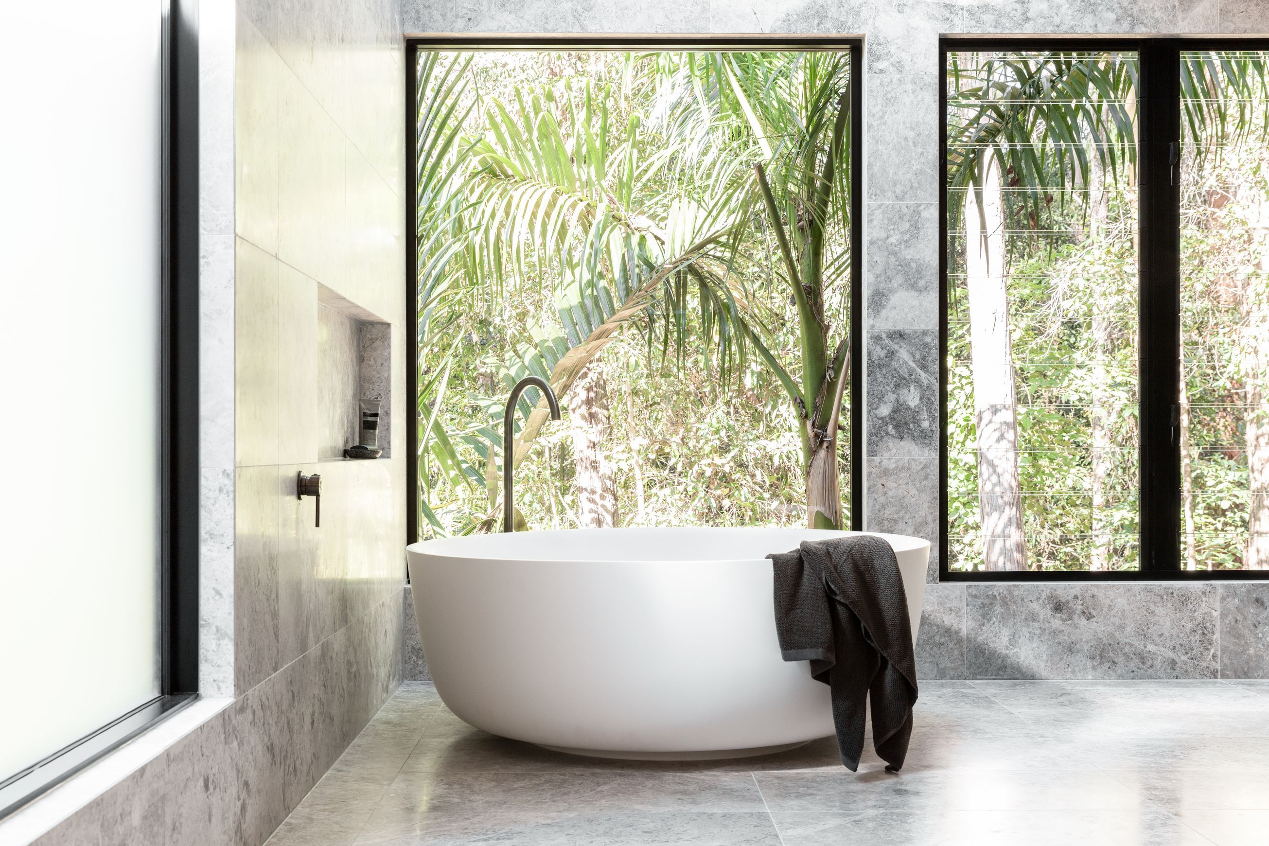 Floor Mounted Bath Filler - Brushed Gunmetal