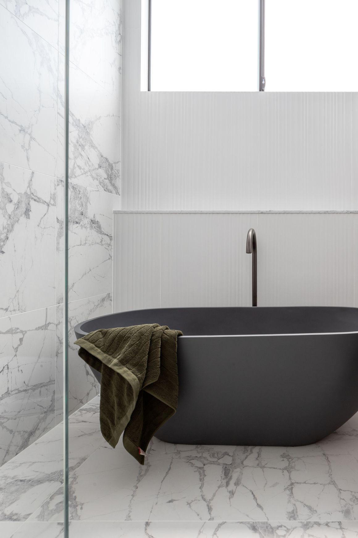 Floor Mounted Bath Filler - Brushed Gunmetal
