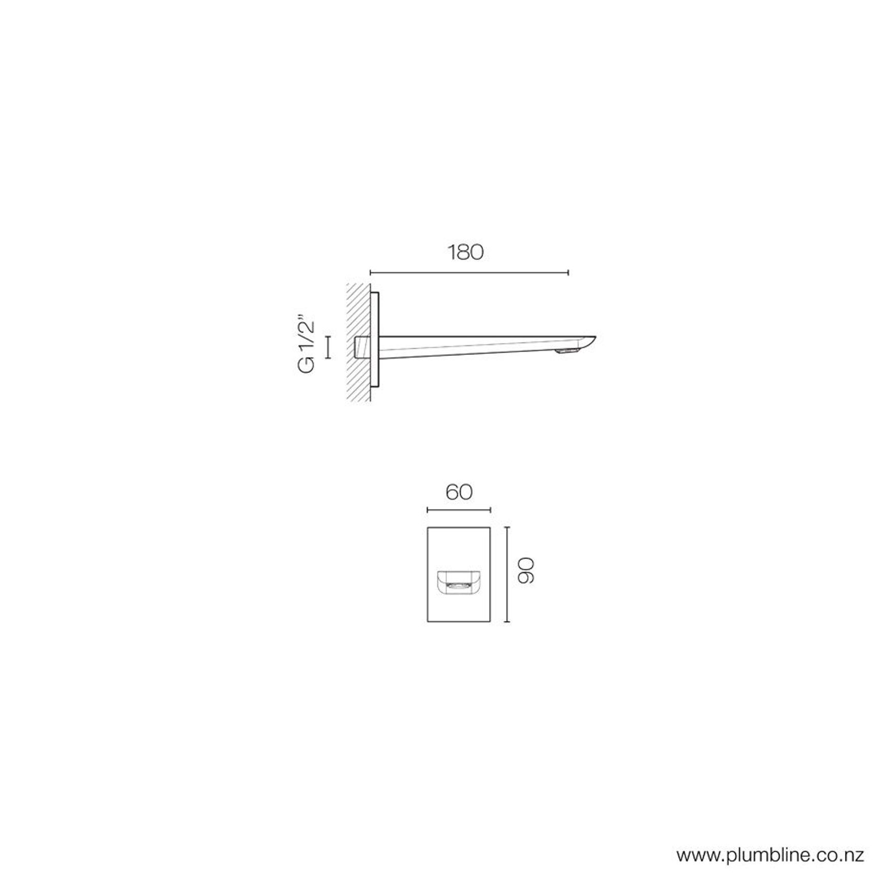 Como Wall Mount Bath Spout