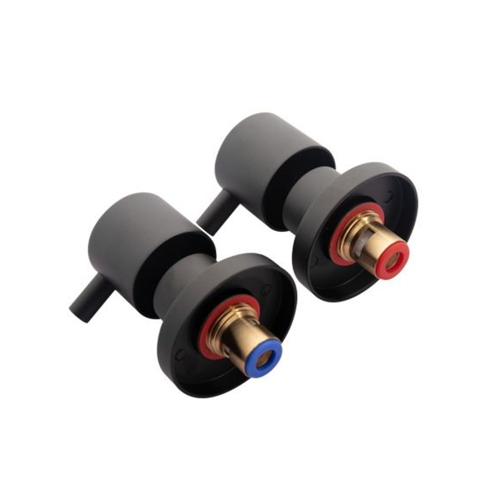 Round Shower Wall Taps Matte Black