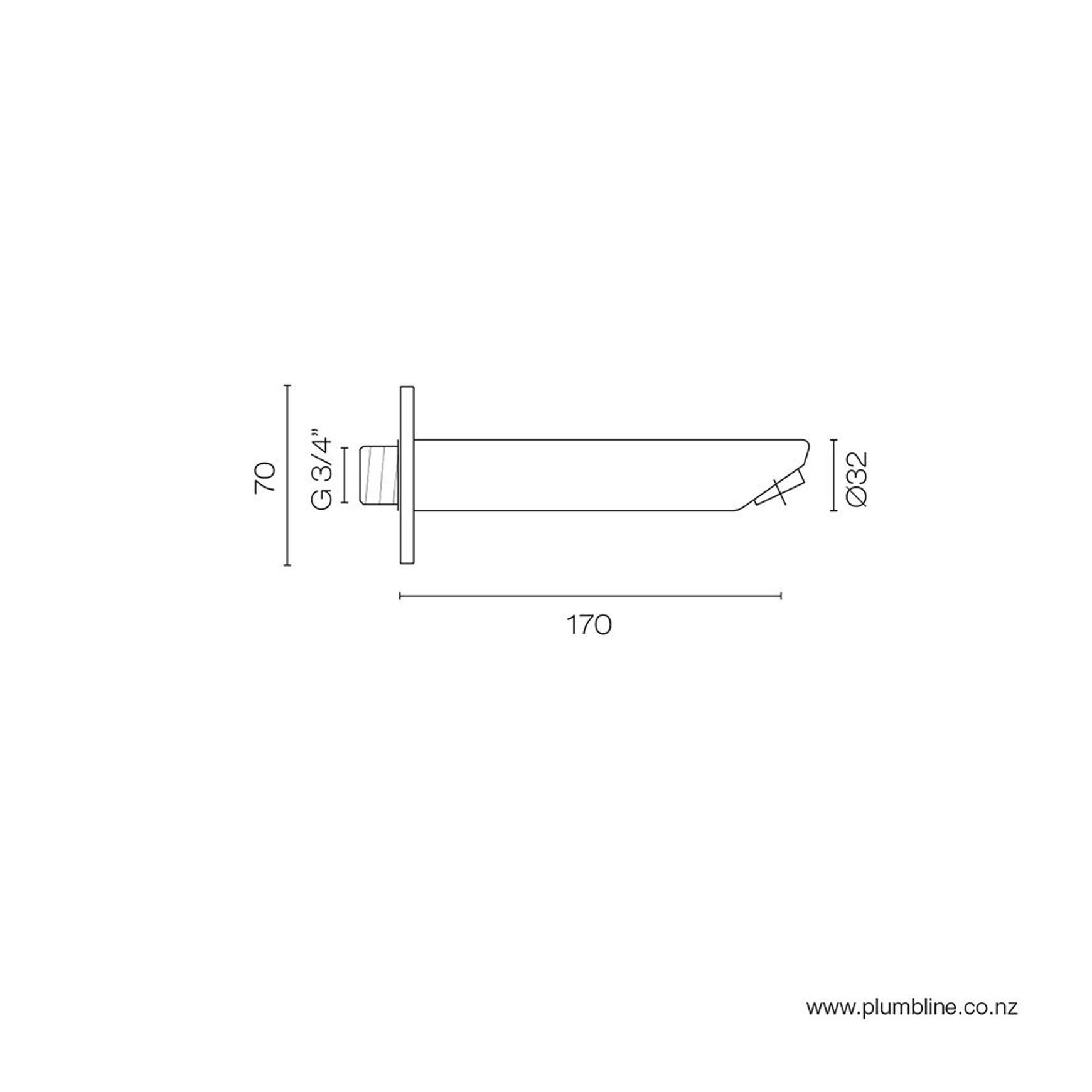 Eco Style Wall Mount Bath Spout