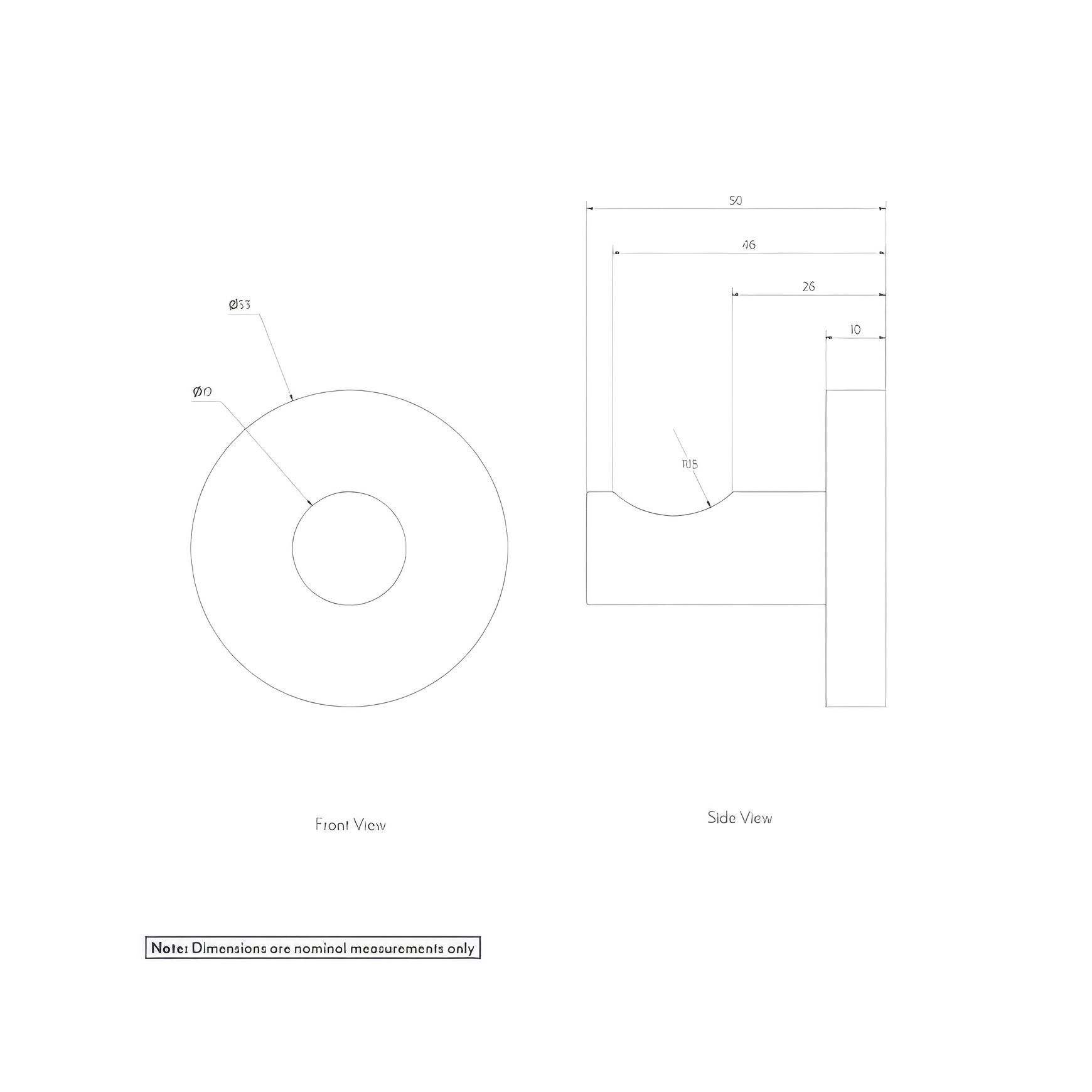 Elysian Robe Hook - Brushed Gunmetal
