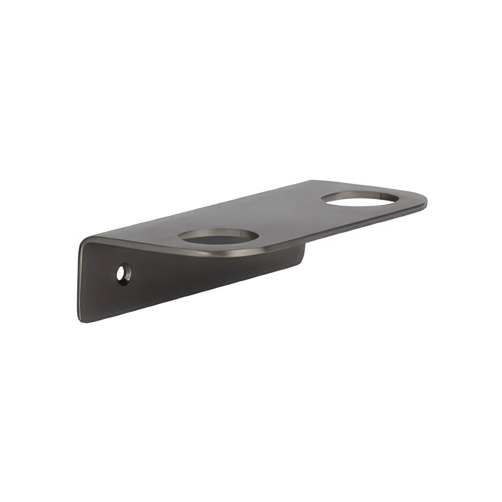 Lira Soap Bottle Holder - Double - Brushed Gunmetal