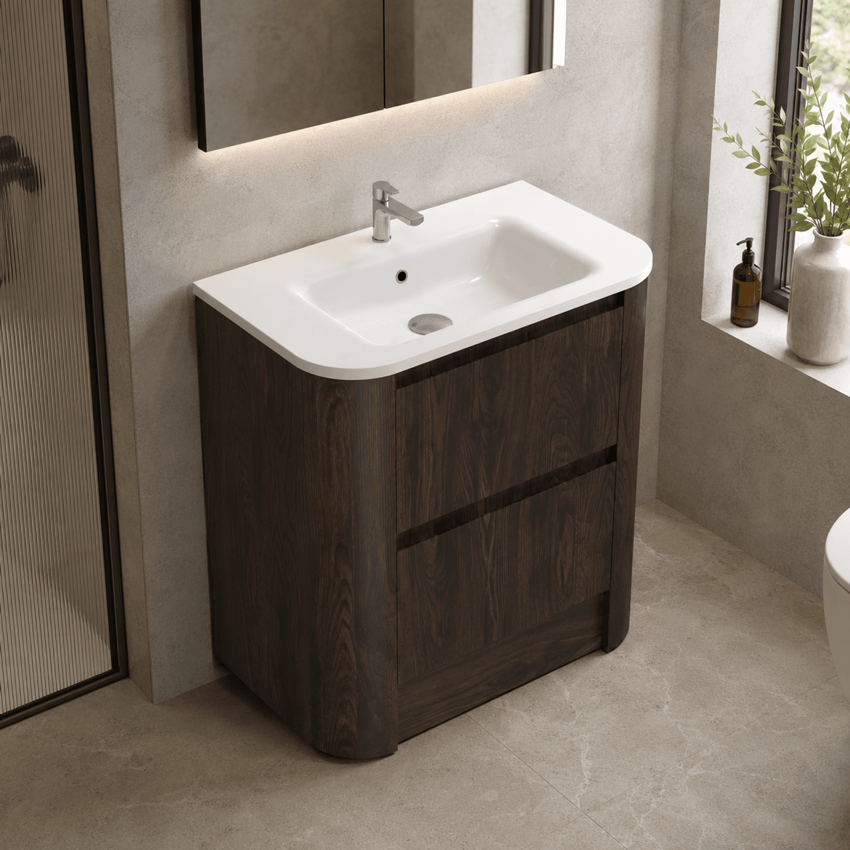 Angolo Curved Vanities