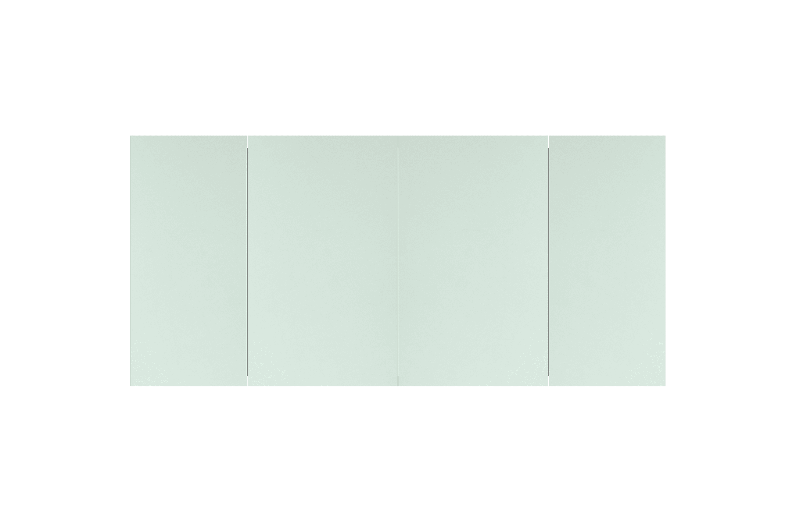 Kzoao 1600mm Mirror Cabinet Gloss White