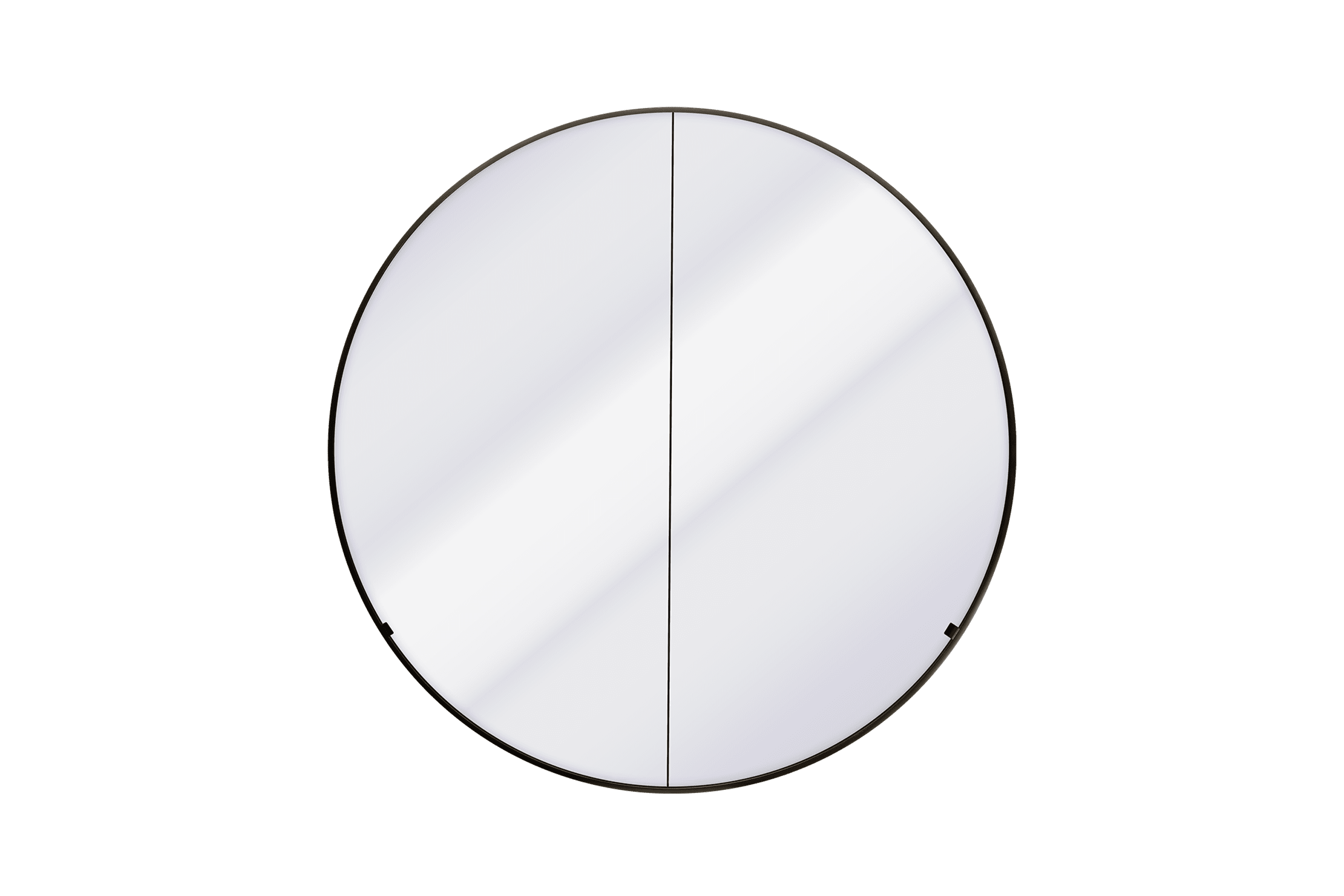 Kzoao 900mm Round Mirror Cabinet Satin Black