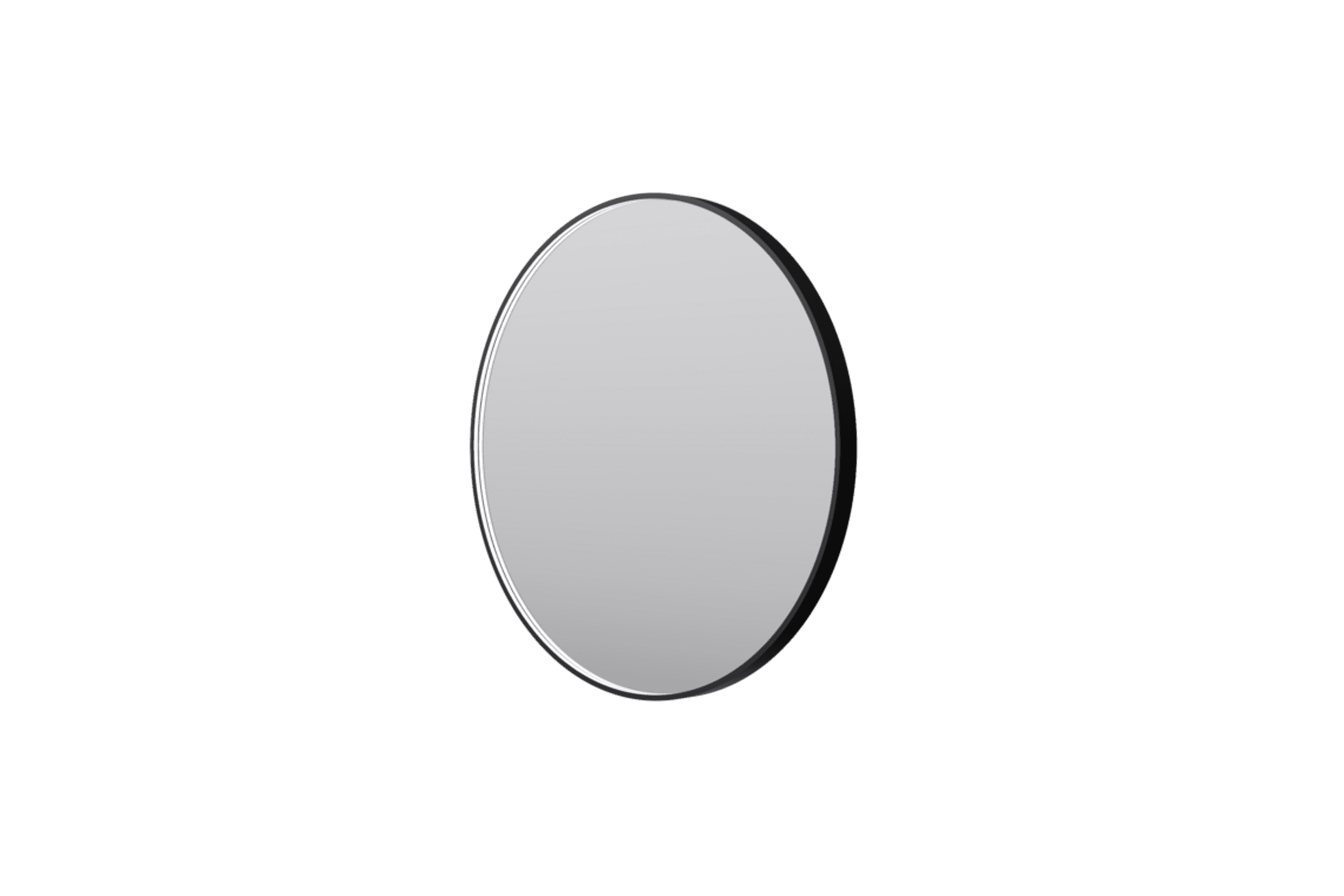 Eclipse Circle Black LED Framed Mirror with Demister