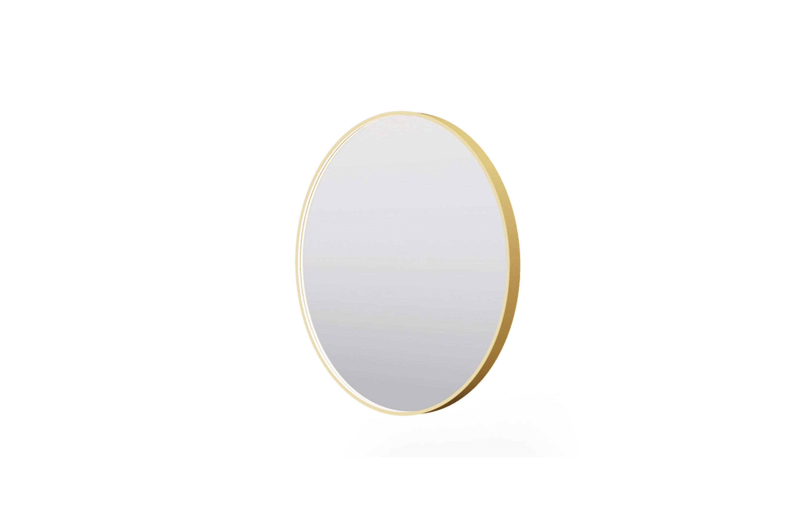 Eclipse Circle Gold LED Framed Mirror with Demister