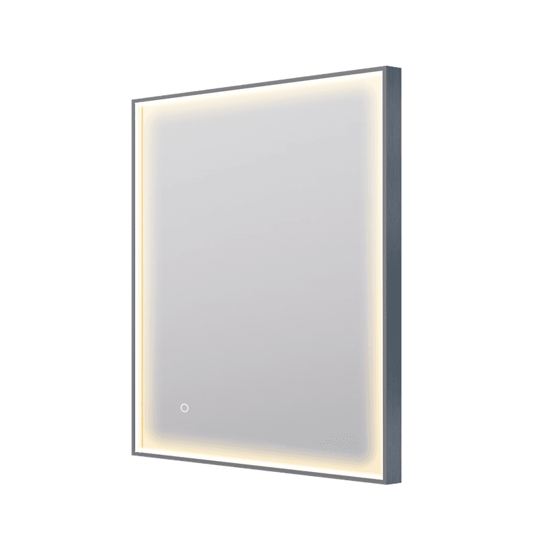 Eclipse Rectangle Gun Metal LED Framed Mirror Demister