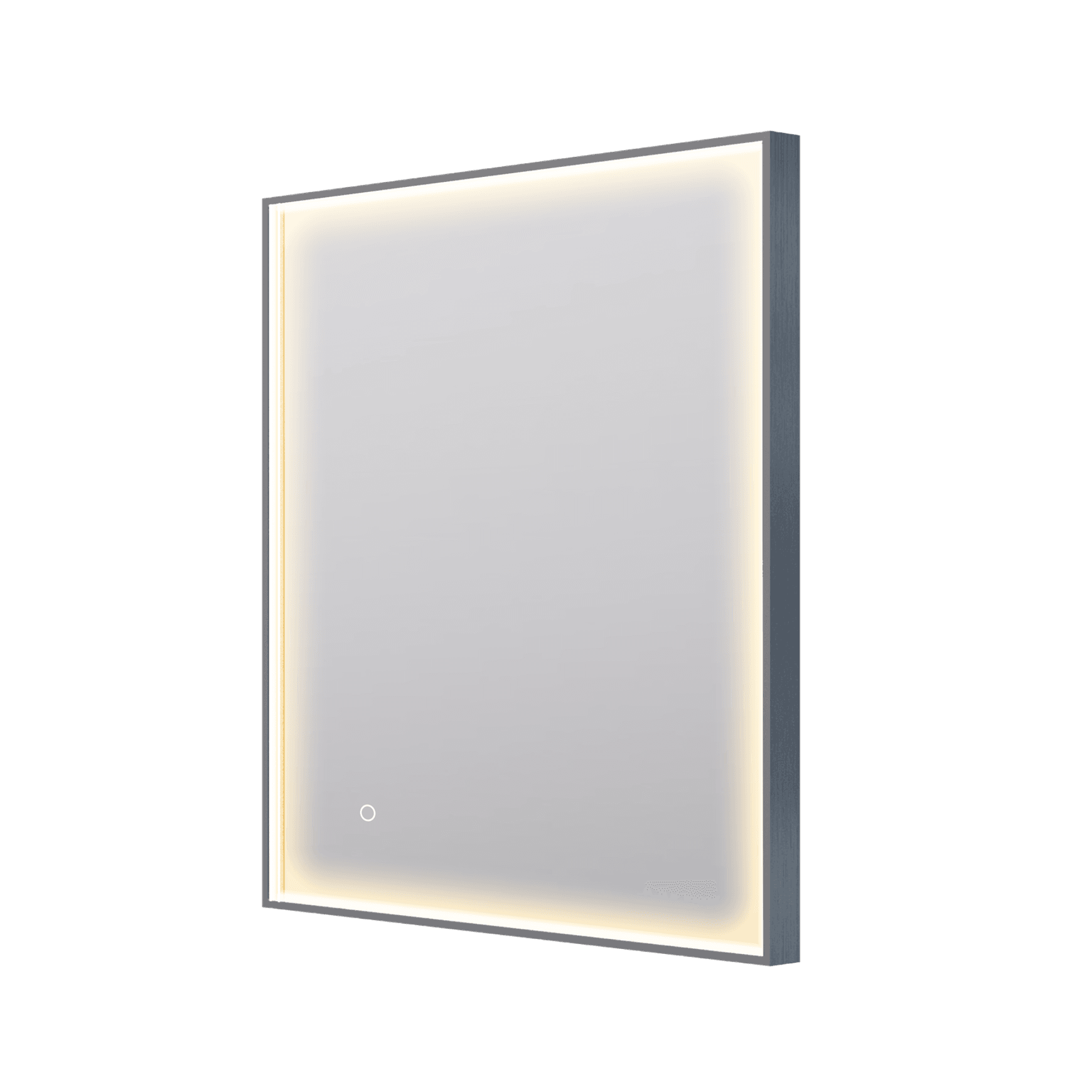 Eclipse Rectangle Gun Metal LED Framed Mirror Demister