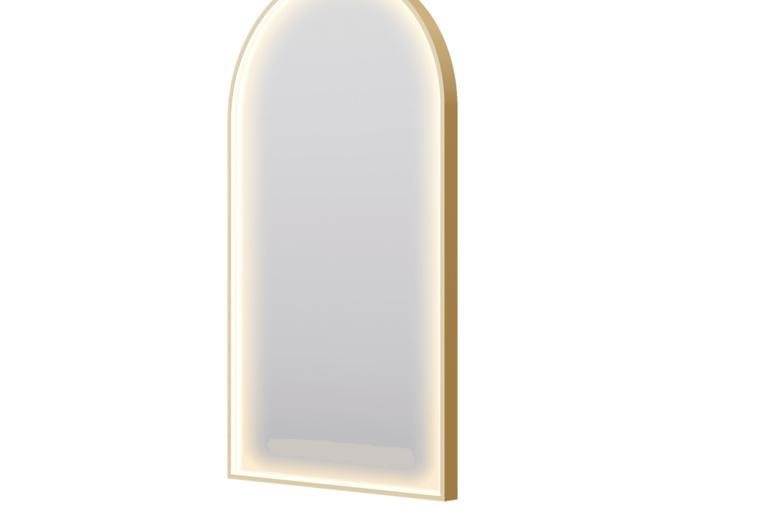 Eclipse Arch Gold LED Framed Mirror with Demister
