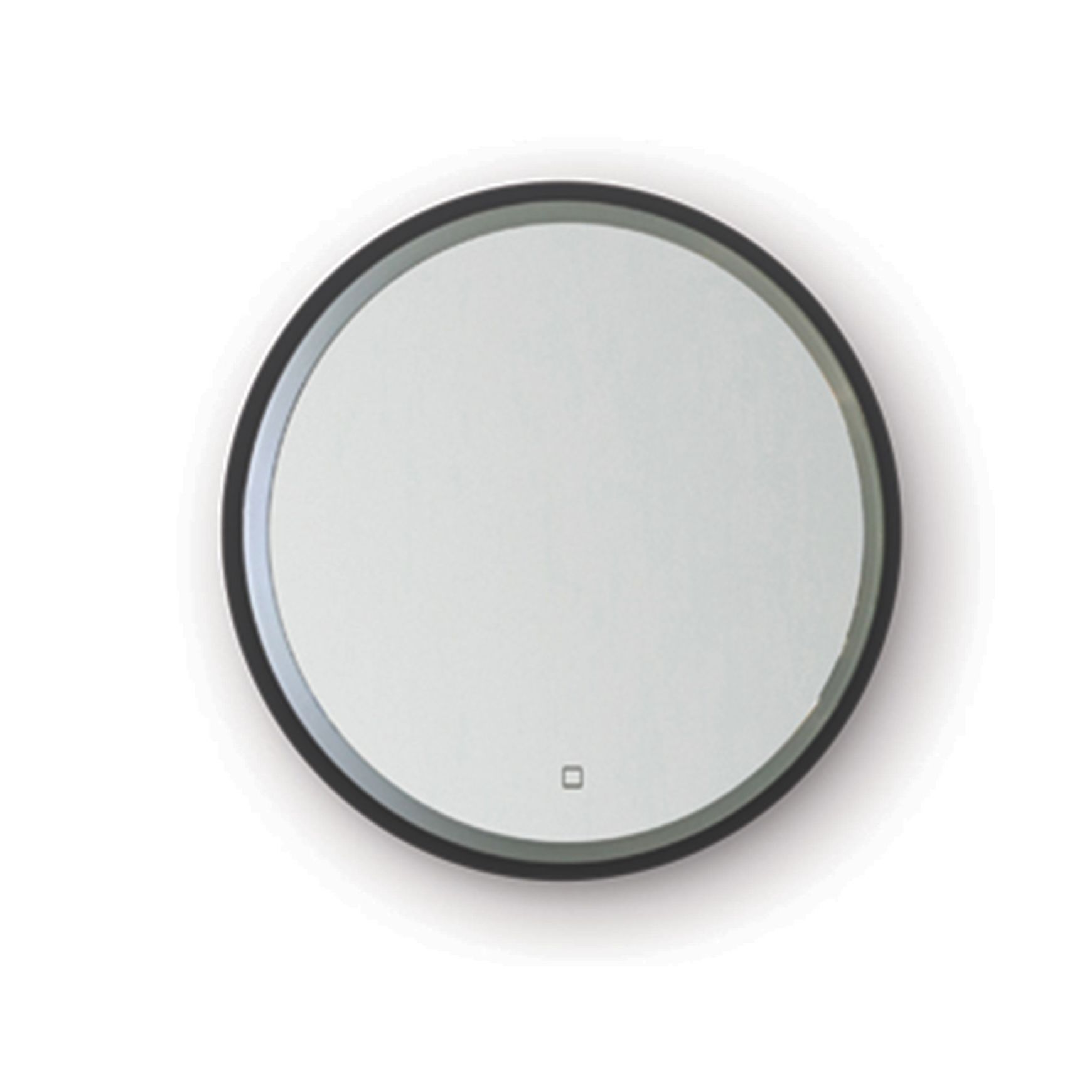 Broadway Round Black Frame LED Mirror