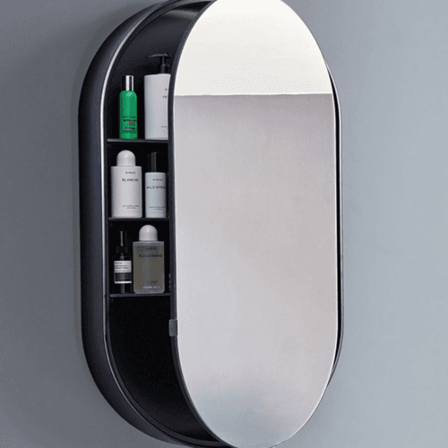 Catino Oval Mirror Cabinet by Cielo