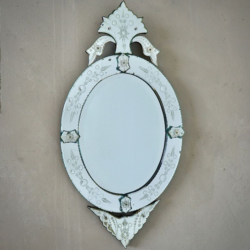 Vintage Venetian Oval Mirror