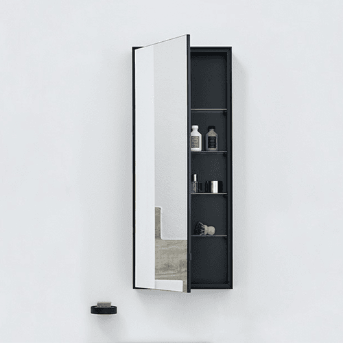 Simple Tall Box Mirror Cabinet by Cielo